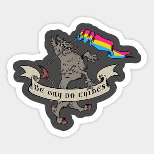 Pan Flag - Do crimes Sticker